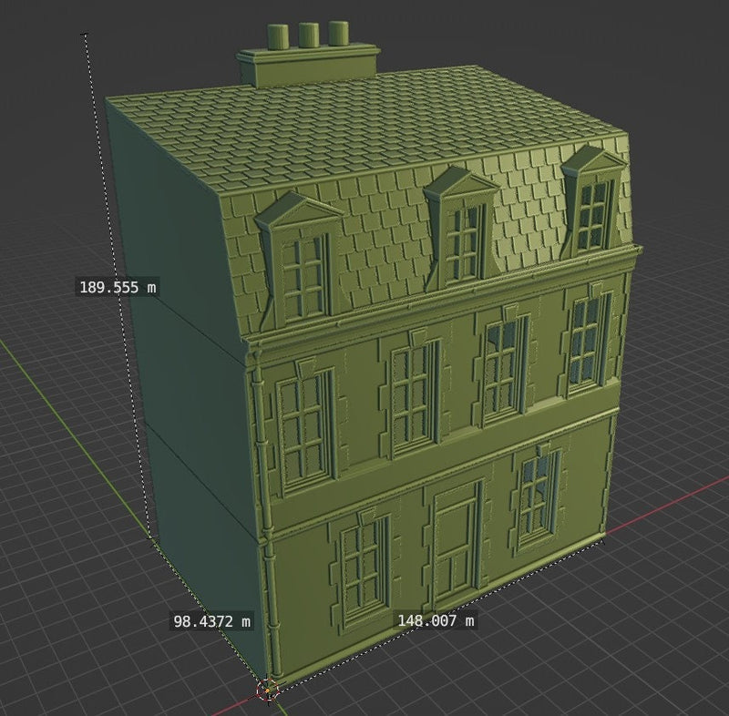 Normandy French Cottage DS T8 - 3D Printed Tabletop Wargaming Terrain for Miniature Games like Bolt Action, Flames of War