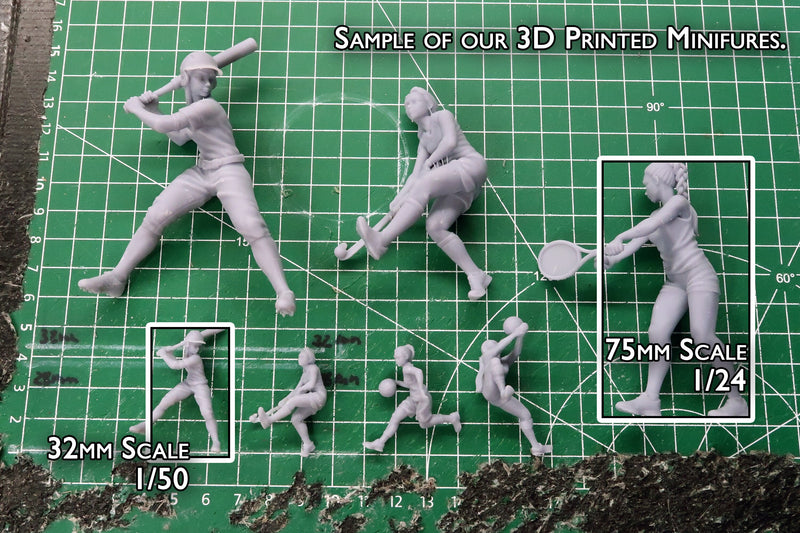 Sports Girl Volleyball - DnD Miniature | Collectible and Rolepaying Sexy Pin-Up - 75mm - 32mm Scale