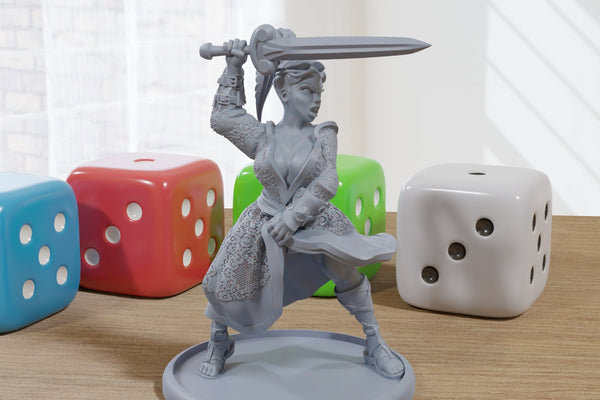 Fair Maiden - 3D Printed Minifigures for Fantasy Miniature Tabletop Games, TTRPG, DND, Frostgrave