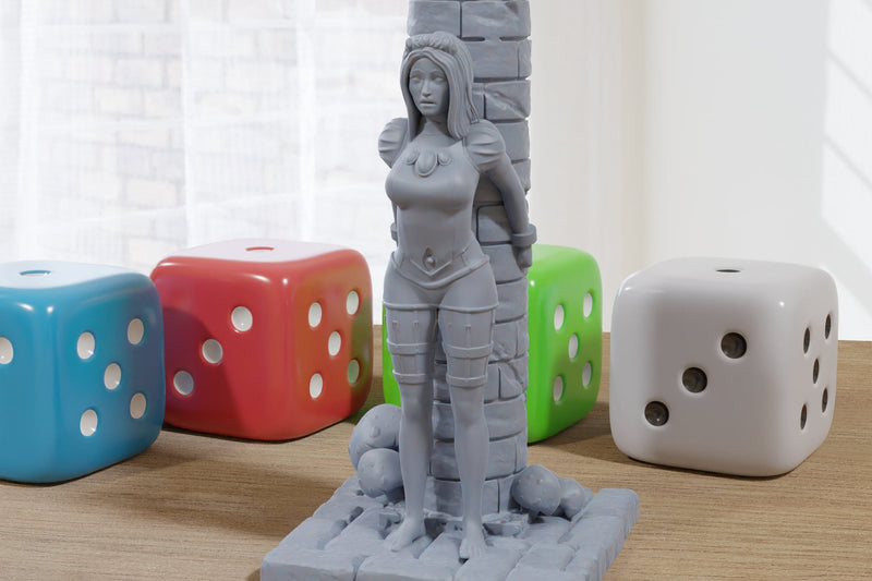 Daniela Chained Princess - SFW/ NSFW 3D Printed Minifigures for Fantasy Miniature Tabletop Games DnD TTRPG 28mm - 32mm - 75mm Scales