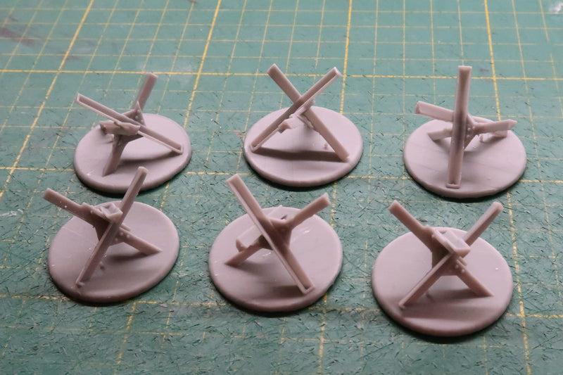 Tank Obstacle Hedgehog - 15mm, 20mm, 28mm 3D Printed Terrain for Tabletop Wargaming | Bolt Action - Set of 6pcs