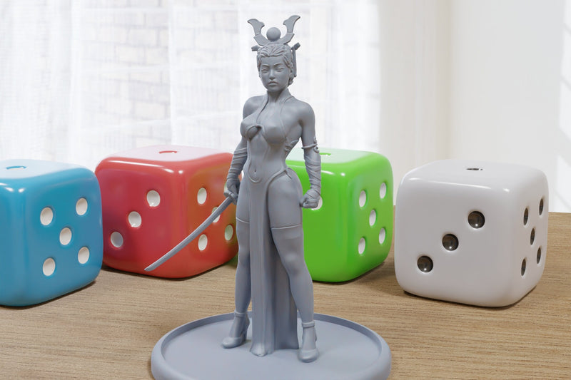 Madam Leng Sexy Pinup SFW/ NSFW 3D Printed Minifigures for Fantasy Miniature Tabletop Games DND, Frostgrave 28mm / 32mm