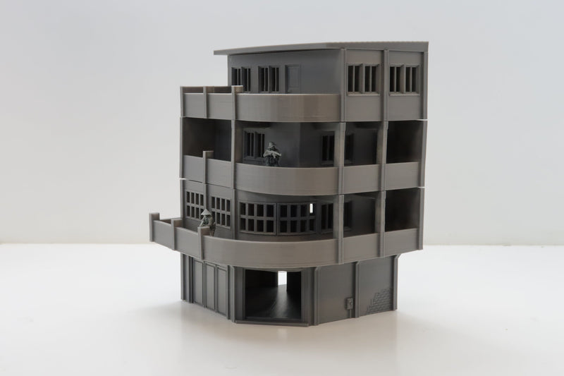 Vietnam Urban Corner Commercial / Residential Building (VUB_T03) Nam, Hue, Saigon insipred 3D Printed Tabletop Wargaming Miniature Terrain