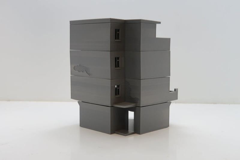 Vietnam Urban Corner Commercial / Residential Building (VUB_T03) Nam, Hue, Saigon insipred 3D Printed Tabletop Wargaming Miniature Terrain