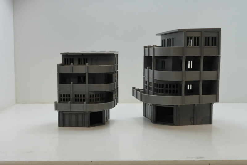 Vietnam Urban Corner Commercial / Residential Building (VUB_T03) Nam, Hue, Saigon insipred 3D Printed Tabletop Wargaming Miniature Terrain