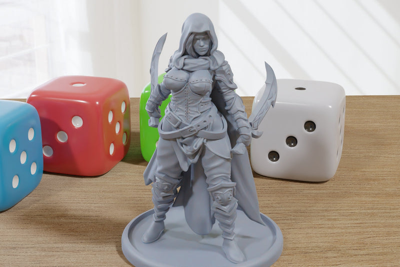 Lauren - 3D Printed Minifigure - Proxy Minis for DnD, Baldurs Gate, Tabletop Fantasy RPG - 28mm / 32mm