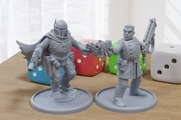 Companions - 3D Printed Proxy Minifigures for Sci-fi Miniature Tabletop Games like Stargrave and Five Parsecs from Home