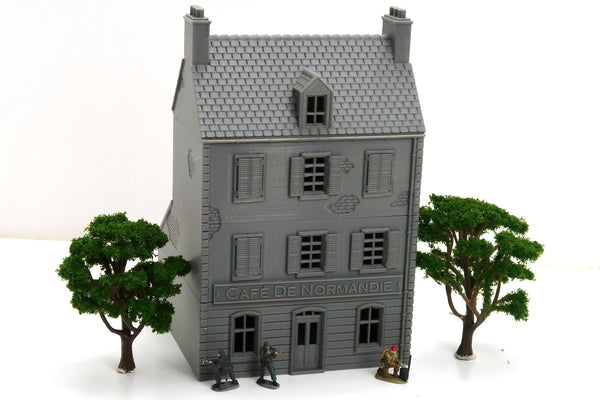 Cafe de Normandie - 3D Printed Tabletop Wargaming Terrain for 28mm - 20mm - 15mm Miniature WarGames