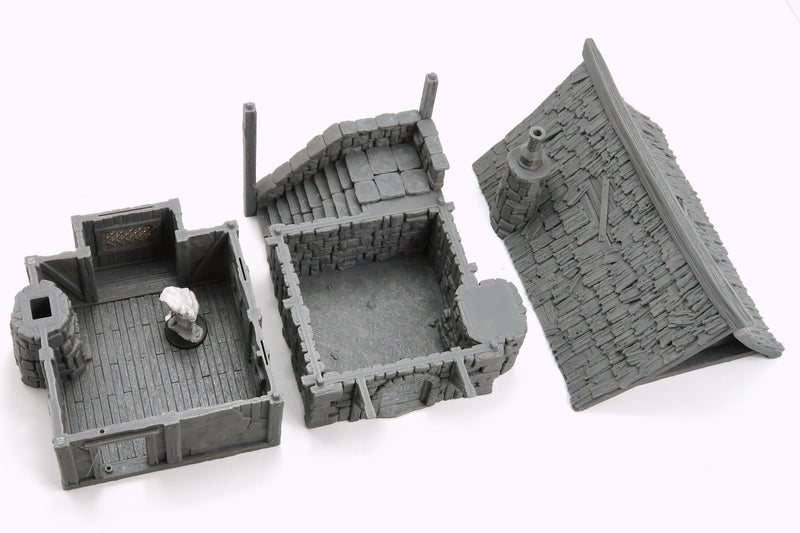 Medieval Townhouse Gorenstead - 28mm Scale - 3D Printed Terrain compatible with Tabletop Games like DND 5e, Frostgrave