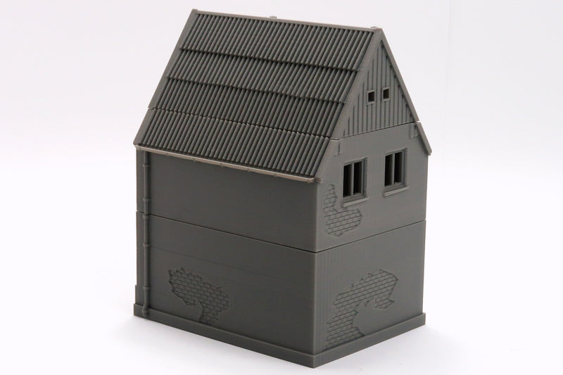 Polish Village House DS-T1 - Tabletop Wargaming WW2 Terrain | Miniature 3D Printed Model | Flames of War - Zona Alfa