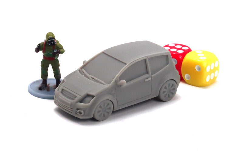 Modern Hatchback - 3D Printed Vehicle for Miniature Tabletop Wargames TTRPG