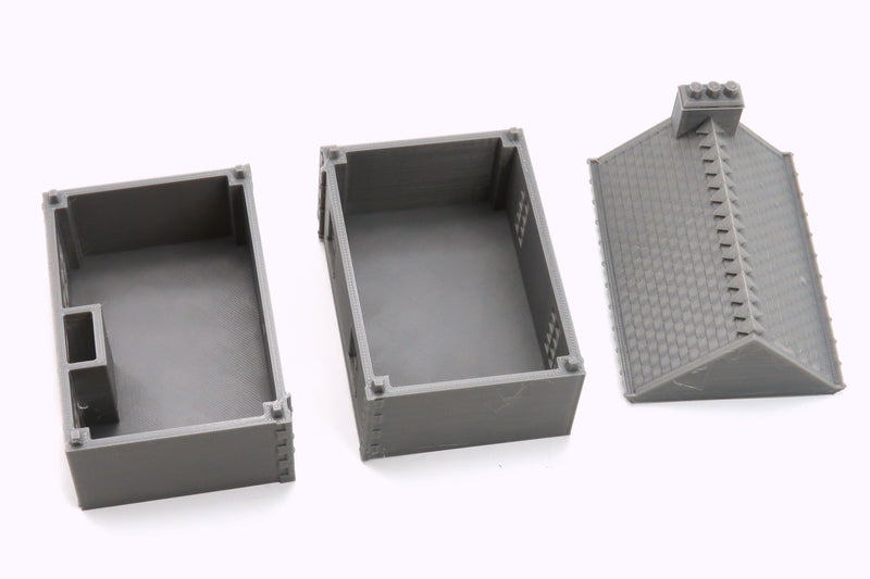 French Commercial Row House T1 - Tabletop Wargaming WW2 Terrain | Miniature 3D Printed Model | Flames of War & Bolt Action