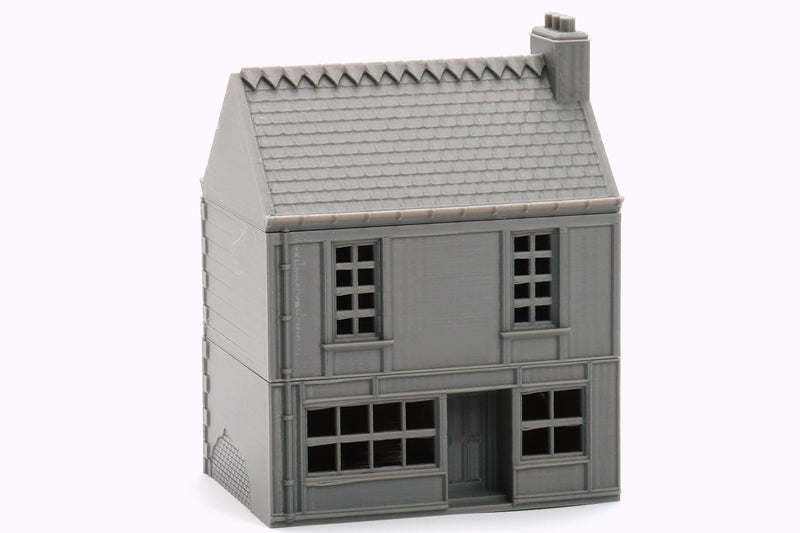 French Commercial Row House T1 - Tabletop Wargaming WW2 Terrain | Miniature 3D Printed Model | Flames of War & Bolt Action