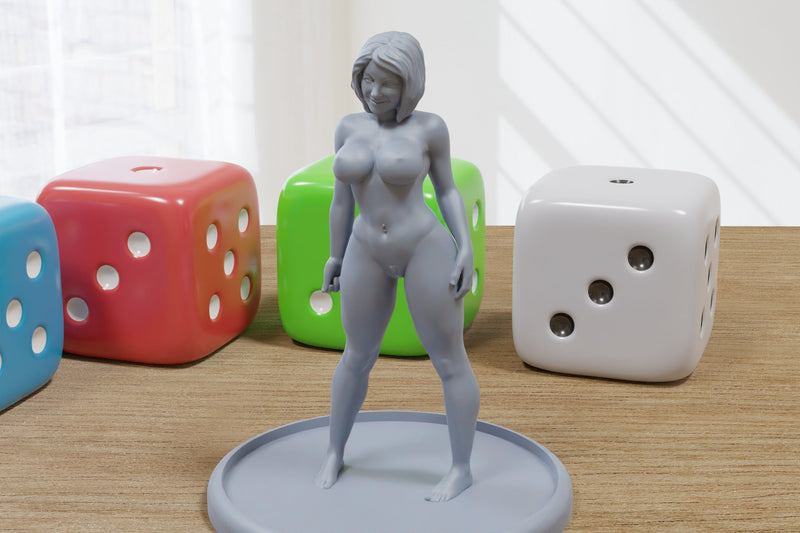 Flirty Bikini Babe Maya Sexy Pin-Up - 3D Printed Minifigures for Fantasy Miniature Tabletop Games DND, Frostgrave 28mm / 32mm / 75mm
