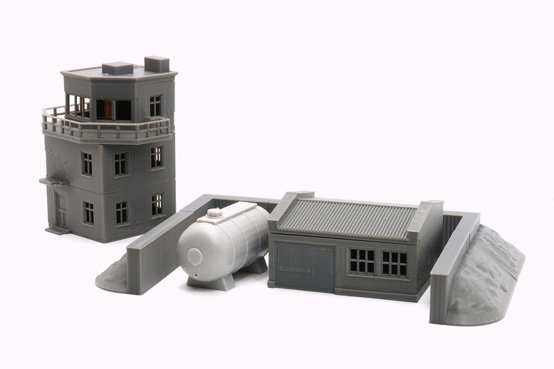 WW2 Airfield Set - 3D Printed Miniature Wargaming Terrain - Awesome for Tabletop Games like Bolt Action or Flames or War