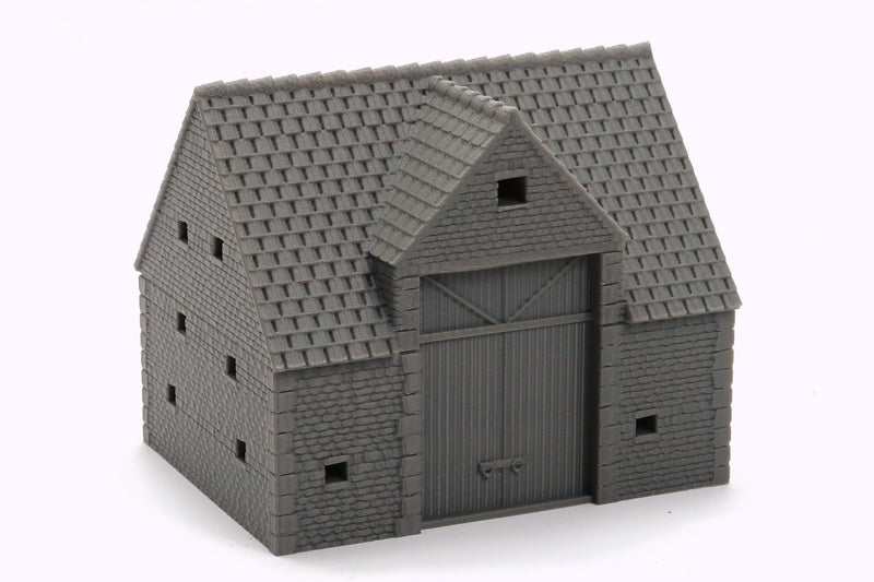 Normandy French Farm Barn - Tabletop Wargaming WW2 Terrain | Proxy 3D Printed Miniature for Bolt Action - Chain of Command - Flames of War