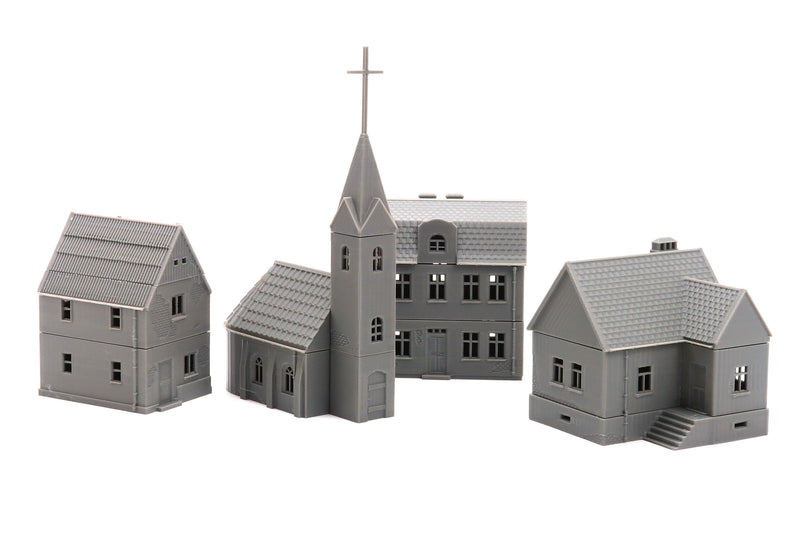 Polish Village Set (VOLUME 1) - Tabletop Wargaming WW2 Terrain | Miniature 3D Printed Model | Flames of War - Zona Alfa