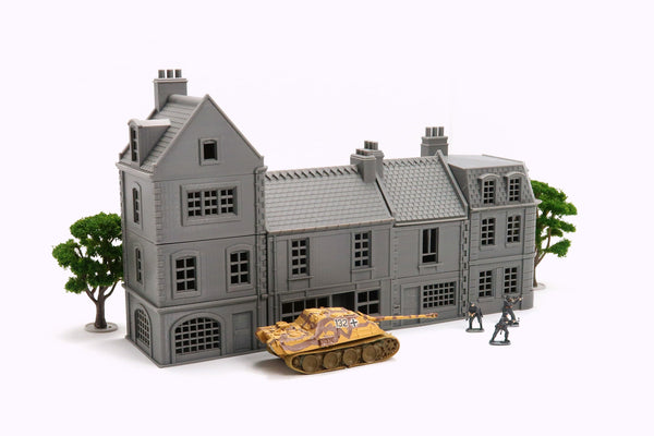 French Commercial Passage Set - Tabletop Wargaming WW2 Terrain | Miniature 3D Printed Model | Flames of War & Bolt Action