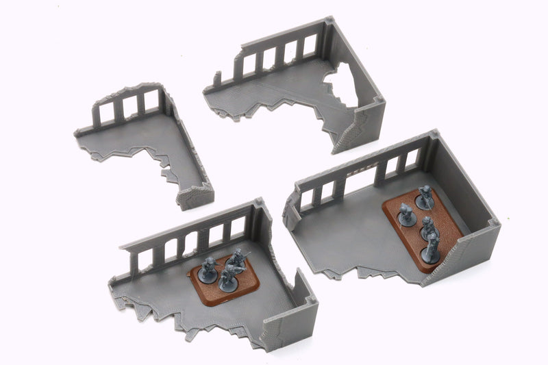 Stalingrad Ruined Store SRH MST3 - Tabletop Wargaming WW2 Terrain | Miniature 3D Printed Model | Flames of War & Bolt Action