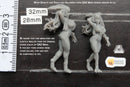 Amazon Lady and Captive Sexy Pin-Up - 3D Printed Minifigures for Fantasy Miniature Tabletop Games DND, Frostgrave 28mm / 32mm / 75mm