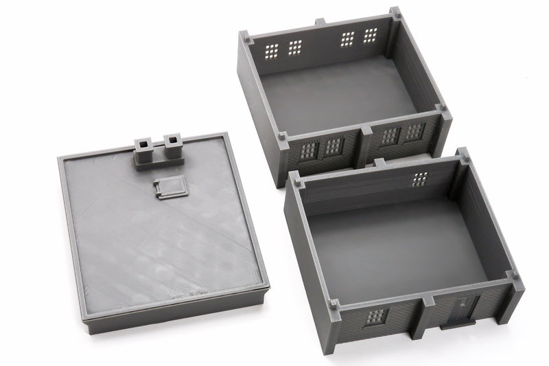 Modular Factory - Tabletop Wargaming WW2 Terrain | Miniature 3D Printed Model | Flames of War - Chain of Command