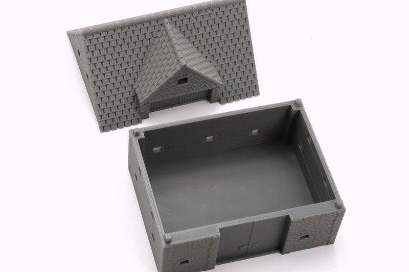 Normandy French Farm Barn - Tabletop Wargaming WW2 Terrain | Proxy 3D Printed Miniature for Bolt Action - Chain of Command - Flames of War