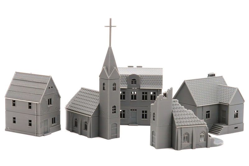 Polish Village Set (VOLUME 1) - Tabletop Wargaming WW2 Terrain | Miniature 3D Printed Model | Flames of War - Zona Alfa