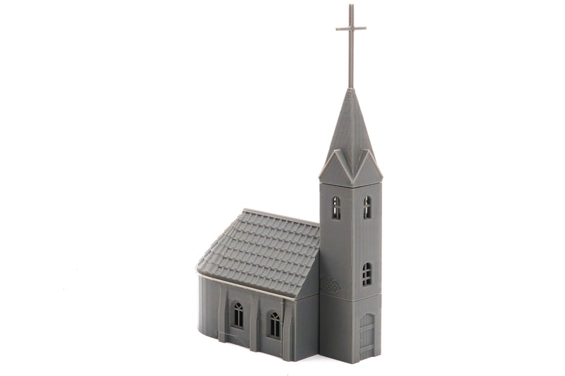 Small Chapel (Intact or Destroyed) - Tabletop Wargaming WW2 Terrain | Miniature 3D Printed Model | Flames of War - Zona Alfa