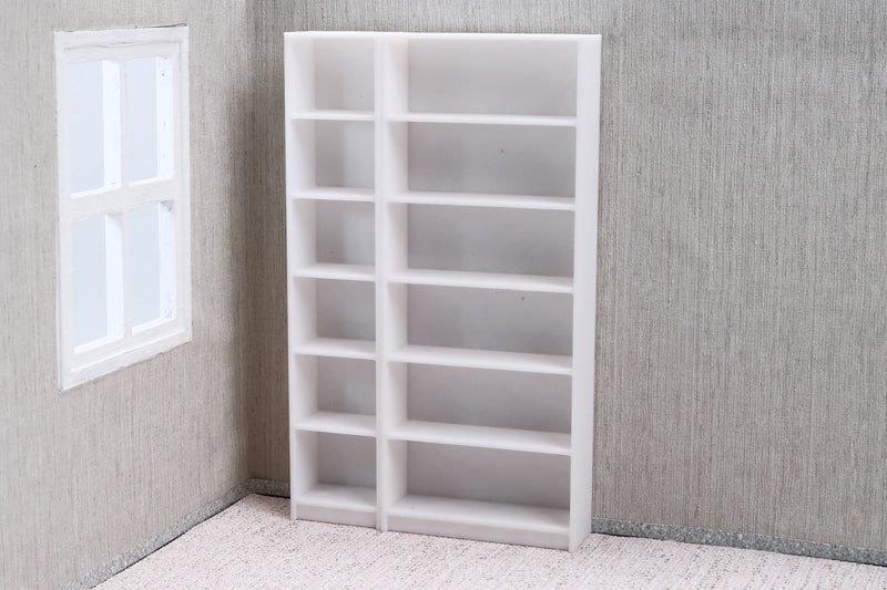 Modern Typical Bookshelves 3D Printed Miniature Dollhouse Furniture 1/12 and 1/18 Scale