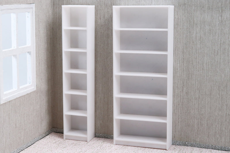 Modern Typical Bookshelves 3D Printed Miniature Dollhouse Furniture 1/12 and 1/18 Scale