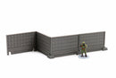 ZONA ALFA PO2 Modular Concrete Fences - 28mm & 20mm RPG Miniatures Gaming Terrain