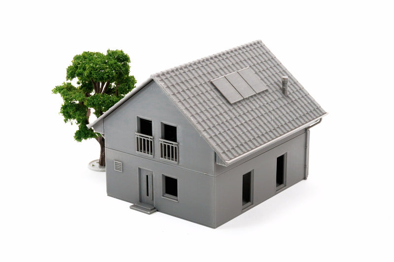 German Modern Family House T1 - 3D Printed Terrain for Miniature Wargames and Model Railroad HO Era VI