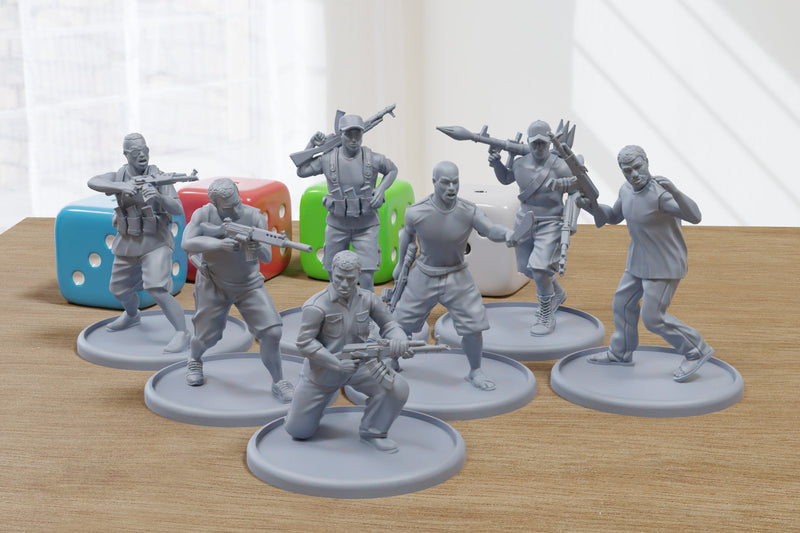 African Rebels - 3D Printed Miniature Wargames Minifigures - 28mm / 32mm Scale