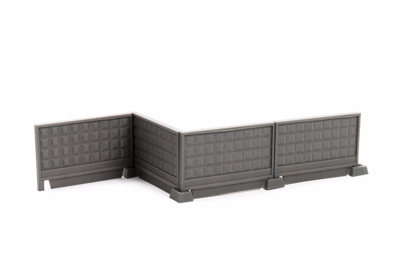 ZONA ALFA PO2 Modular Concrete Fences - 28mm & 20mm RPG Miniatures Gaming Terrain