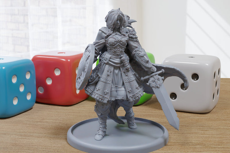 Arturia Sexy Pin-Up - 3D Printed Minifigures for Fantasy Miniature Tabletop Games DND, Frostgrave 28mm / 32mm / 75mm