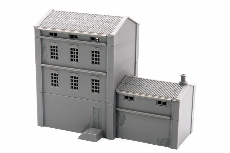 Industrial Building Mill - Tabletop Wargaming WW2 Terrain | Miniature 3D Printed Model | Zona Alfa - Flames of War - Chain of Command