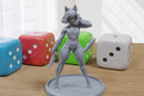 Izu Cat Girl Sexy Pin-Up - 3D Printed Minifigure for Fantasy Miniature Tabletop Games DND, Frostgrave 28mm / 32mm / 75mm
