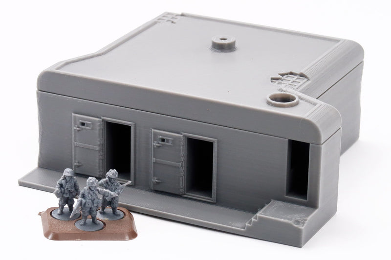 Regelbau 656 Shelter Bunker - German Atlantic Wall Bunker - 3D Printed Miniature Wargaming Terrain