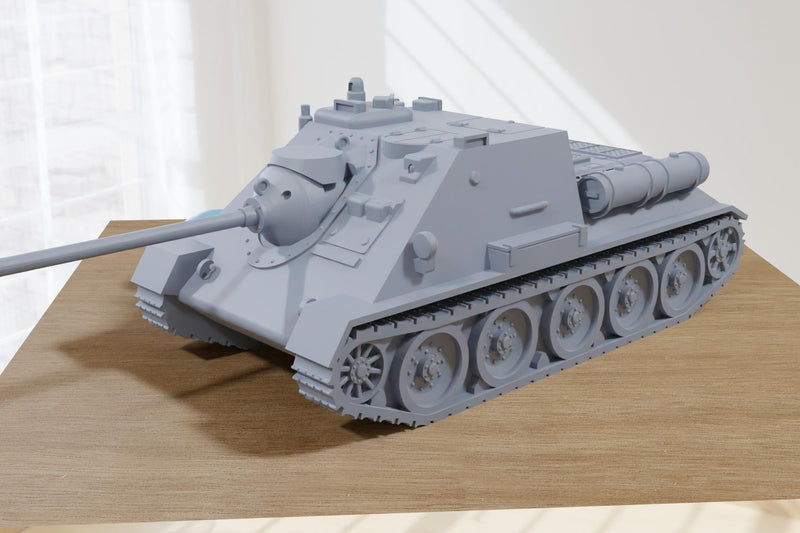 SU 85 Soviet Tank Destroyer - 3D Printed Miniature Wargaming Combat Vehicle - 28mm / 20mm / 15mm Scale