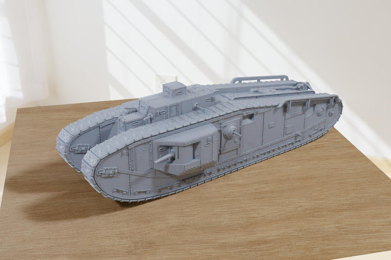 Mark VIII Liberty (USA+ British) Tank - 3D Printed Miniature Wargaming Combat Vehicle - 28mm / 20mm / 15mm Scale