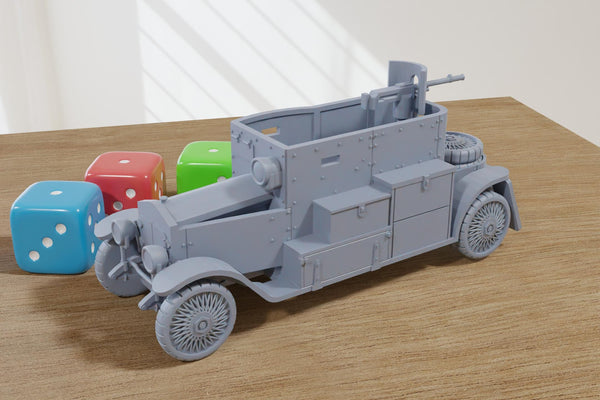 Minevra (Austro-Hungary) Armored car - 3D Printed Miniature Wargaming Combat Vehicle - 28mm / 20mm / 15mm Scale