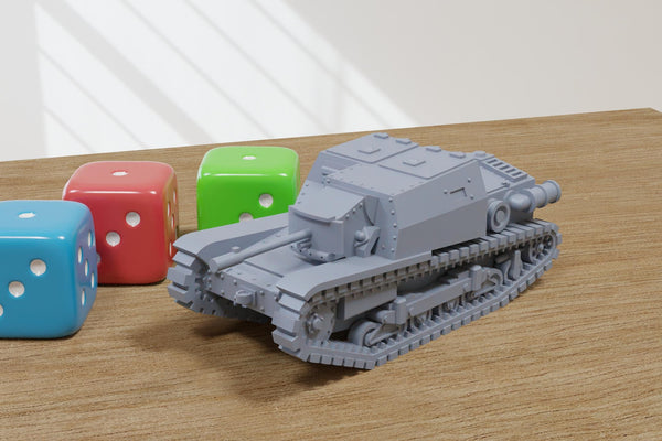 Fiat CV33-35 Breda (Spanish Civil War) Light Tank - 3D Printed Miniature Wargaming Combat Vehicle - 28mm / 20mm / 15mm Scale