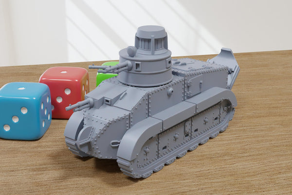 Trubia A (Spanish Civil War) Light Tank - 3D Printed Miniature Wargaming Combat Vehicle - 28mm / 20mm / 15mm Scale