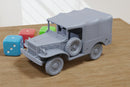 Dodge WC51-52 - 3D Printed Miniature Wargaming Combat Vehicle - 28mm / 20mm / 15mm Scale