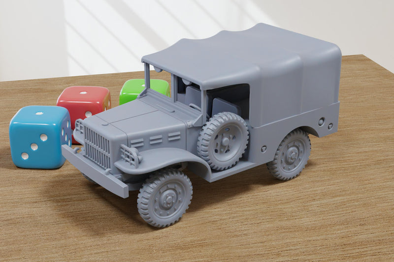 Dodge WC51-52 - 3D Printed Miniature Wargaming Combat Vehicle - 28mm / 20mm / 15mm Scale