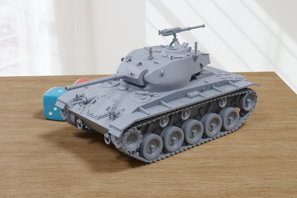 Light Tank M24 Chaffee (Korean War) - 3D Printed Miniature Wargaming Combat Vehicle - 28mm / 20mm / 15mm Scale