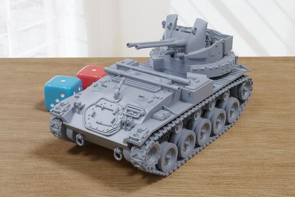 M19A1 Twin 40mm GMC (Korean War) - 3D Printed Miniature Wargaming Combat Vehicle - 28mm / 20mm / 15mm Scale