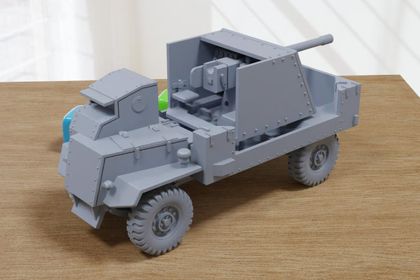 AEC Mk I Gun Carrier Deacon - 3D Printed Miniature Wargaming Combat Vehicle - 28mm / 20mm / 15mm Scale