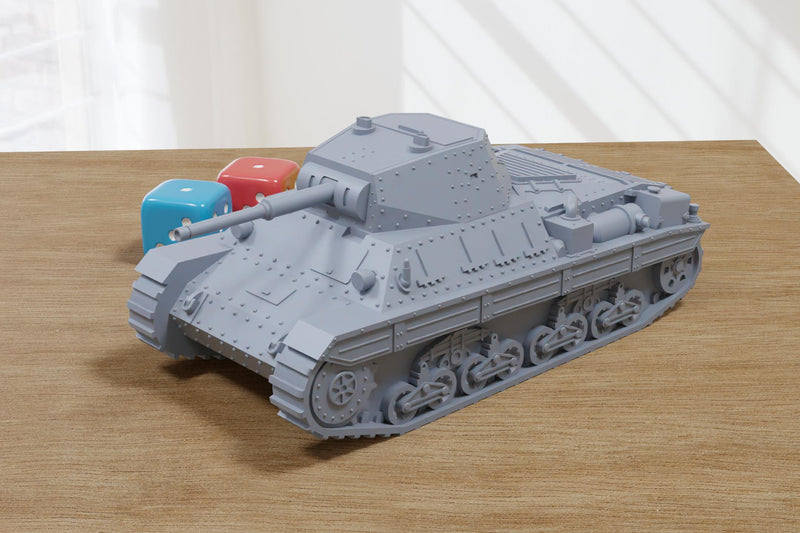 Carro Armato P40 Medium Tank - 3D Printed Miniature Wargaming Combat Vehicle - 28mm / 20mm / 15mm Scale