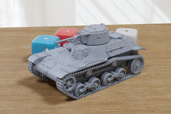 Type 97 Te-Ke Tankette Light Tank - 3D Printed Miniature Wargaming Combat Vehicle - 28mm / 20mm / 15mm Scale